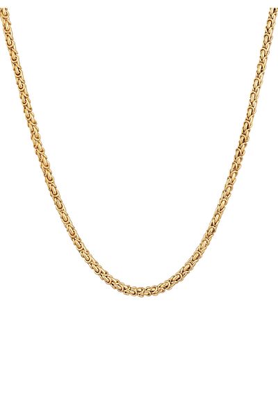 KUZZOI Halskette Bali Byzantinische Kette Oxid 925 Sterling Silber