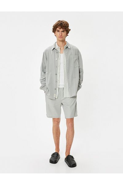Koton New Season Bermuda Shorts Linen Chino Pocket Detailed