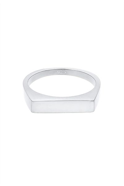 ELLI Inel Doamnă Signet Square Geo Design Basic În Argint Sterling 925