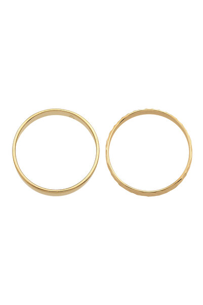 KUZZOI Pánský prsten Band Set Basic, tepaný ze sterlingového stříbra 925, oxidovaný