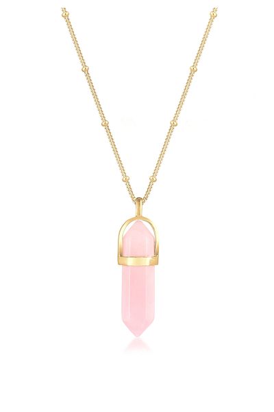ELLI Necklace Hexagon Shape Pendant Glass Crystal 925 Sterling Silver