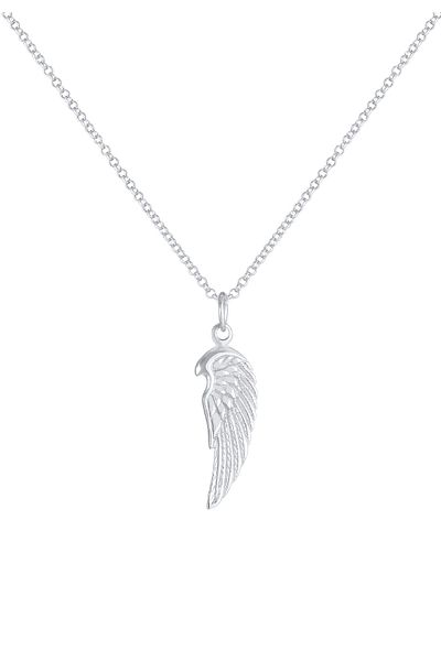 KUZZOI Náhrdelník Feather Rock Oxide 925 Sterling Silver