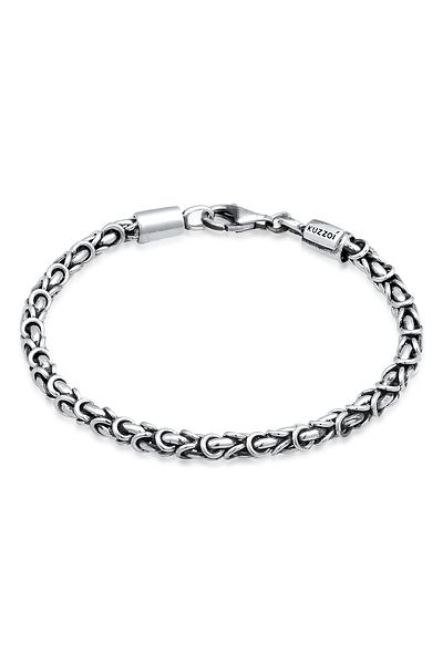 KUZZOI Armband Herren Basic Massiv Modern Aus 925 Sterling Silber