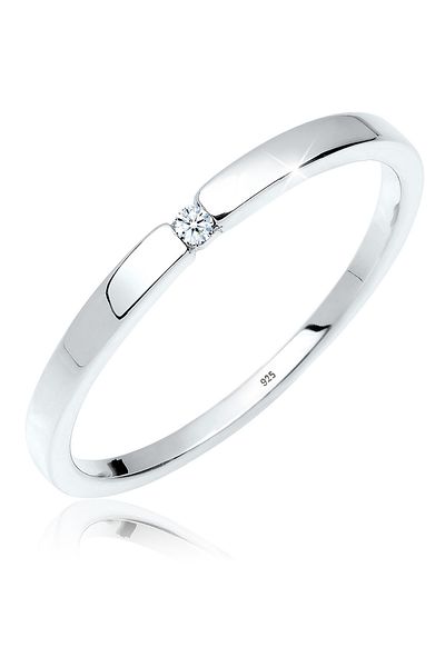 ELLI Zásnubní prsten Classic Elegant Diamond (0,02 CT.) 925 Sterling Silver