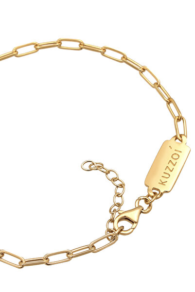 KUZZOI Pánský náramek s oválným řetízkem ze stříbra 925