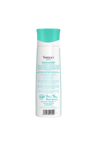 YARDLEY بخاخ منعش للجسم برائحة الغاردينيا الإنجليزية 200 مل