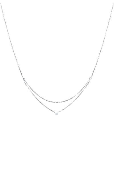 ELLI Colier Dama Aspect Strat De Baza Cu Cristale Din Argint Sterling 925
