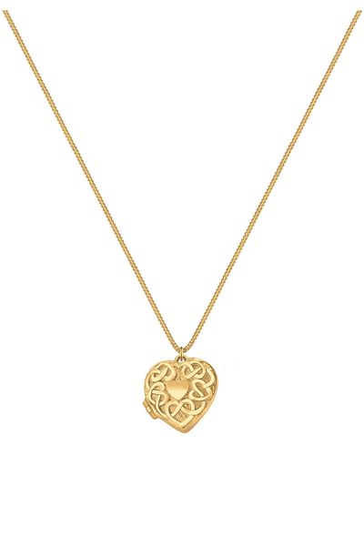 ELLI Halskette Herz Medaillon Witz 925 Sterling Silber