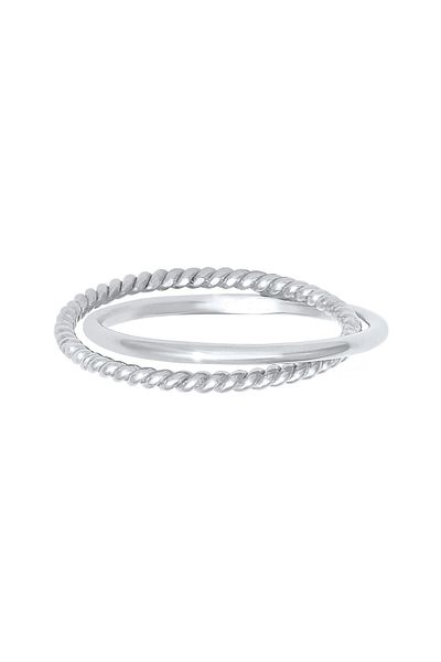 ELLI Ring Damen Wickel Klassisch Filigran Gedreht Trend Aus 925 Sterling Silber
