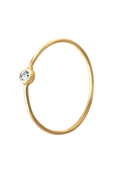 ELLI Dámský prsten Solitaire s krystalem ze sterlingového stříbra 925