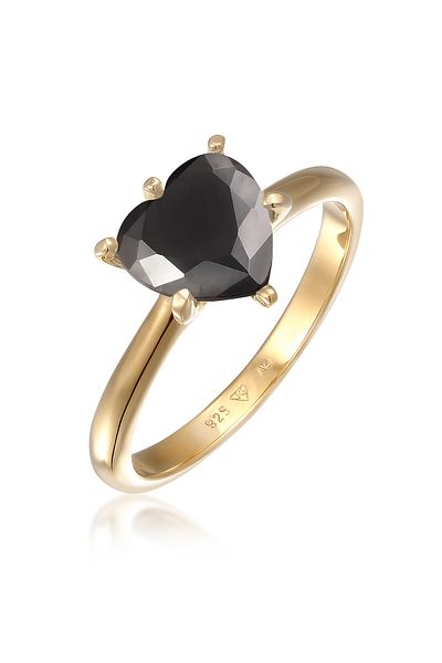 ELLI Ring Ladies Heart Solitaire Engagement Love With Zirconia Crystal In 925 Sterling Silver