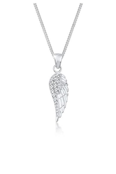 ELLI Halskette Damen Flügel Anhänger mit Kristallen in 925 Sterling Silber