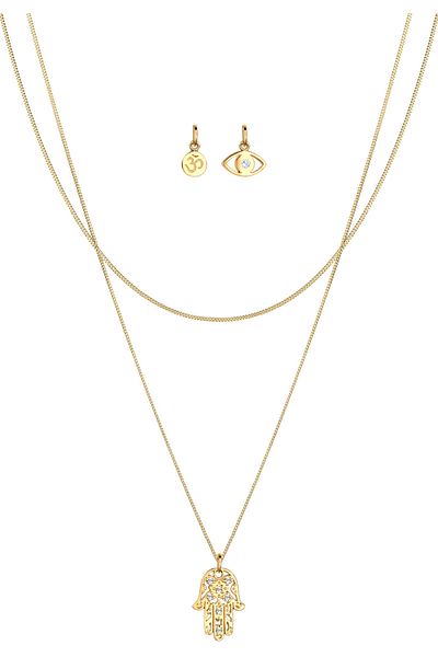 ELLI Halskette Damen Orientalischer Anhänger Elegant in 925 Sterling Silber vergoldet