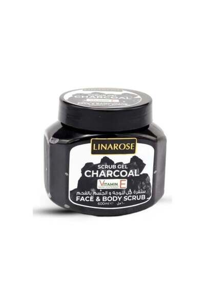 Linarose جل مقشر للوجه والجسم من لينا روز بالفحم - 600 مل