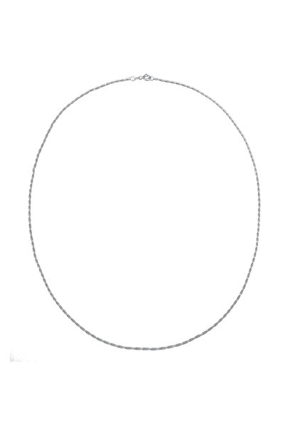 KUZZOI Pánský náhrdelník se šňůrkou Basic Twisted ze sterlingového stříbra 925