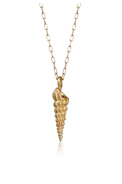 ELLI Necklace Ladies Shell Pendant Summer Trend In 925 Sterling Silver Gold Plated