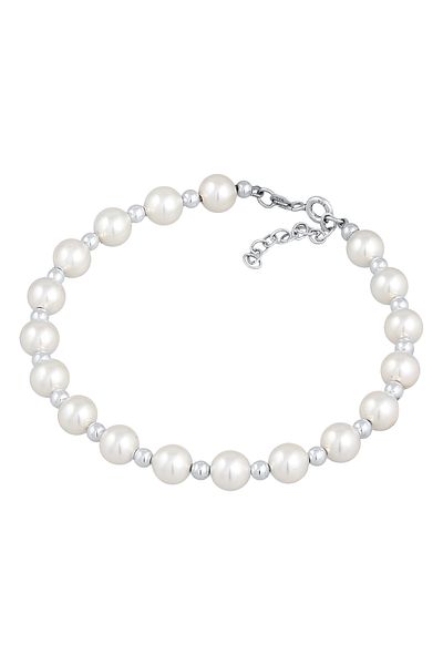 Nenalina Bracelet Ladies Classic Elegant With Synthetic Pearls In 925 Sterling Silver
