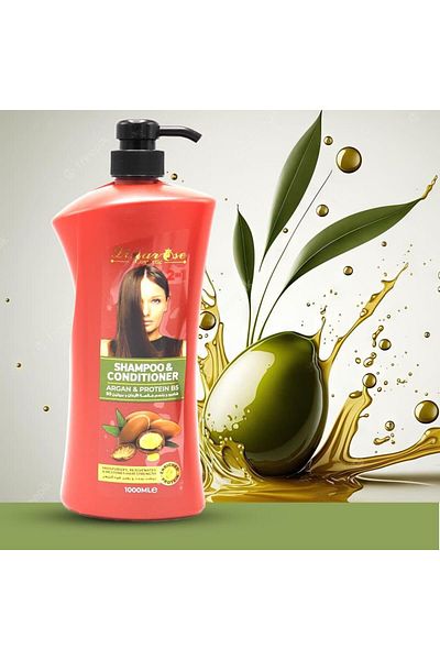 Linarose Lina Rose Shampoo and Conditioner with Argan Extract and B5 Protein - 1000 ml
