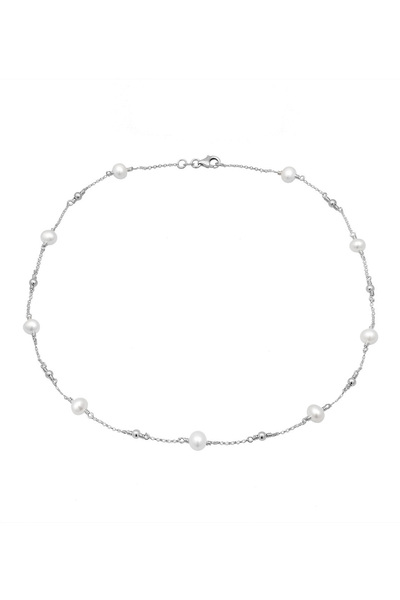 ELLI Dámský náhrdelník s kuličkami filigrán s kultivovanými sladkovodními perlami ze sterlingového stříbra 925, pozlacený