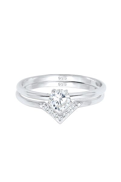 ELLI Inel Femeie Triunghi Geo Zirconia Argint Sterling 925