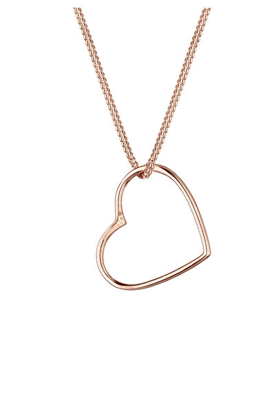 ELLI Dámský náhrdelník se srdíčkem, základní velikost, stříbro 925