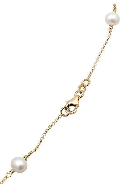 ELLI Dámský náhrdelník s kuličkami filigrán s kultivovanými sladkovodními perlami ze sterlingového stříbra 925, pozlacený