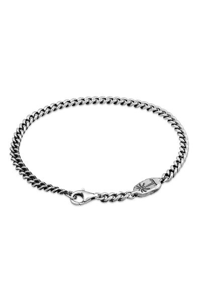 HAZE & GLORY Armband Hg -Armband Herren aus 925 Sterling Silber, Herrenschmuck, Oxidiertes Silber Br
