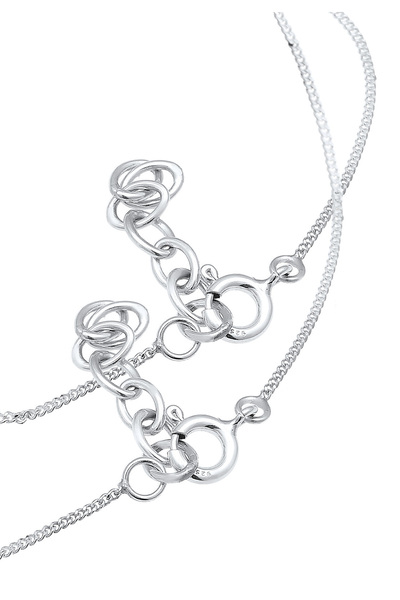 ELLI Dámský náramek se srdíčkem a přívěskem pro matku a dítě s krystaly ze sterlingového stříbra 925