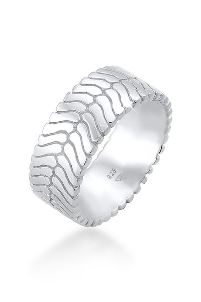 ELLI Ring Damen Bandring Knochen Trend Blogger Chunky aus 925 Sterling Silber