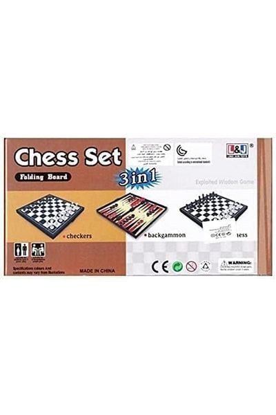 rexa Plastic Chess 3 in 1, 25 cm x 25 cm