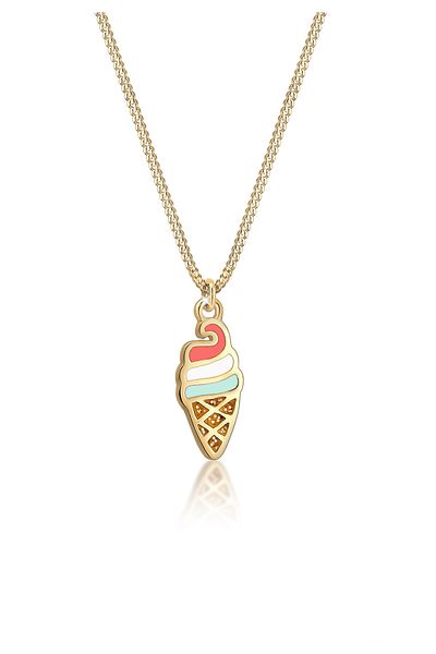 ELLI Necklace Kinder Eis-Tüte Pastell Emaille Süß 925 Silber