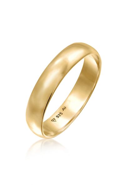 ELLI Ring Ladies Band Plain Classic In 925 Sterling Silver