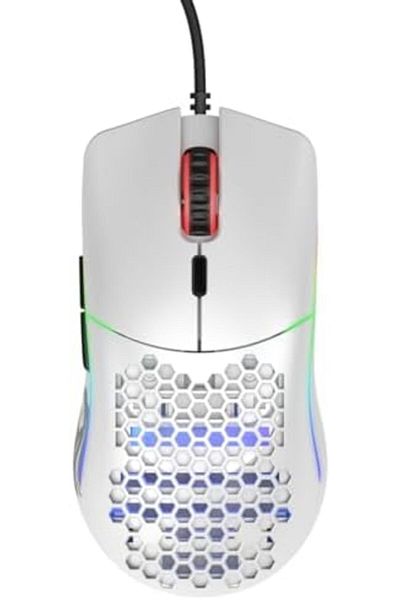 Glorious Gaming Mouse Model O Minus (Matte White) with RGB Lighting