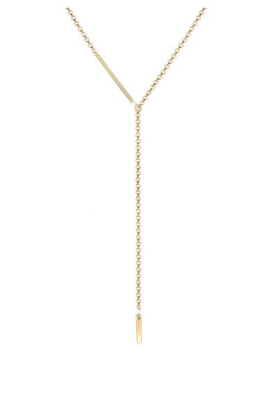 ELLI Necklace Woman Figaro Y-chain Layer Look 925 Sterling Silver