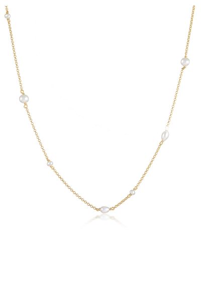 ELLI Necklace Women's Layer Elegant Freshwater Cultured Pearls In 925 Sterling Silver