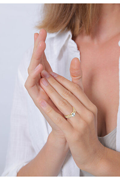 ELLI Dámský prsten Solitaire Glamorous s krystalem ze sterlingového stříbra 925