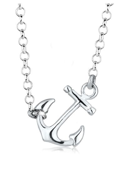 ELLI Colier Dama Pandantiv Ancora Maritim Din Argint Sterling 925