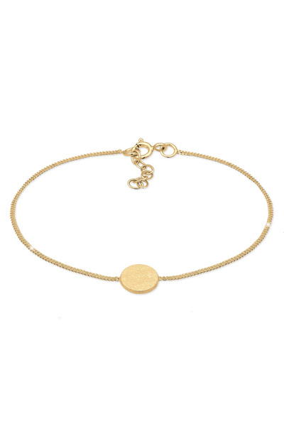 ELLI Bracelet Kreis Plättchen Matt Basic Trend Geo 925 Silber