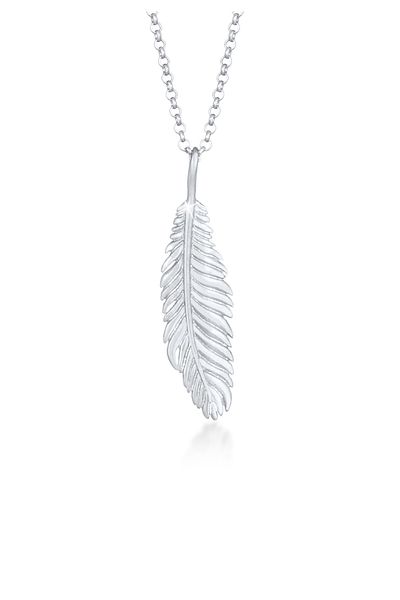 KUZZOI Halskette Federoxid 925 Sterling Silber