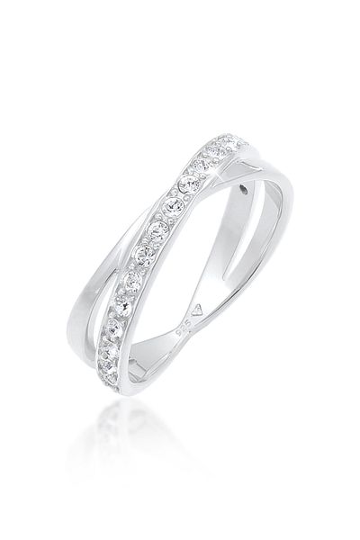 ELLI Inel Damă Wrap Elegant Cu Cristale În Argint Sterling 925
