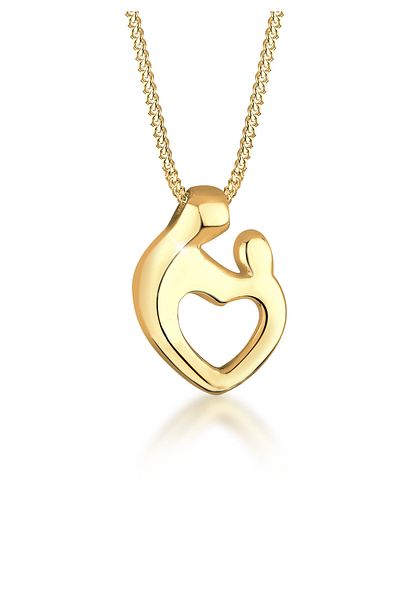 ELLI Necklace Ladies Mother Child Heart Bond In 925 Sterling Silver