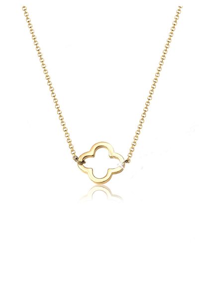 ELLI Damenhalskette – Kleeblatt-Wasserzeichen, Lucky Talisman, 925er Sterlingsilber