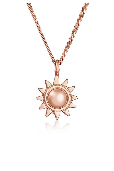 ELLI Dámský náhrdelník Sun - 925 mincovní stříbro, letní Tip Gold Trim