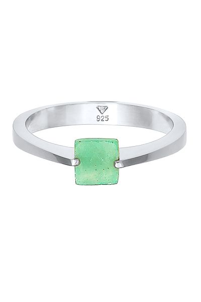 ELLI Inel Inel Premium Dama Piramida Clasica Eleganta Cu Pietre Pretioase De Jad In Argint Sterling 925 Gol