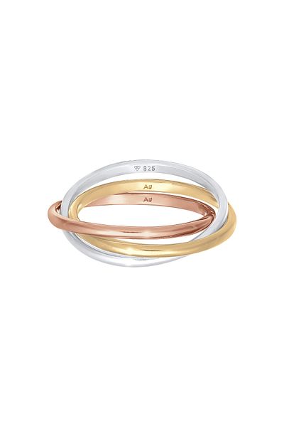 ELLI Ring Damen Wickelring Trini Look Basic Minimal Trend aus 925 Sterling Silber