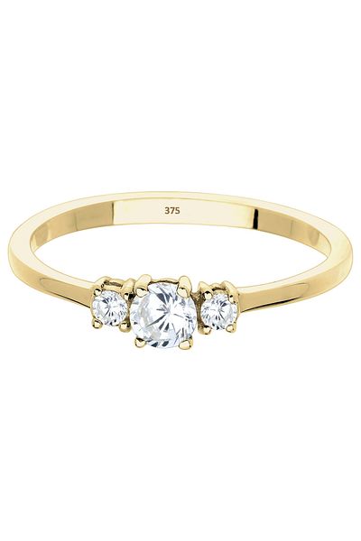 ELLI Ring Trio Zirkonia 375 Gelbgold