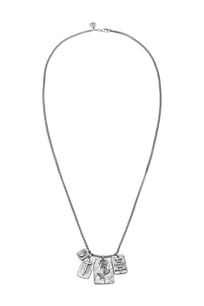 HAZE & GLORY Halskette Hg - Halskette Herren in 925 Sterling Silber, Schmuck Herren, Silberkette W