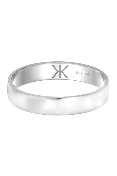 KUZZOI Ring Herren Partner Hochzeit in 585 Weißgold