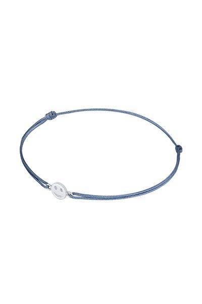 ELLI Brățară Doamnelor Simbol Fața Zâmbitoare Cu Nailon Roșu În Argint Sterling 925 Placat Aur