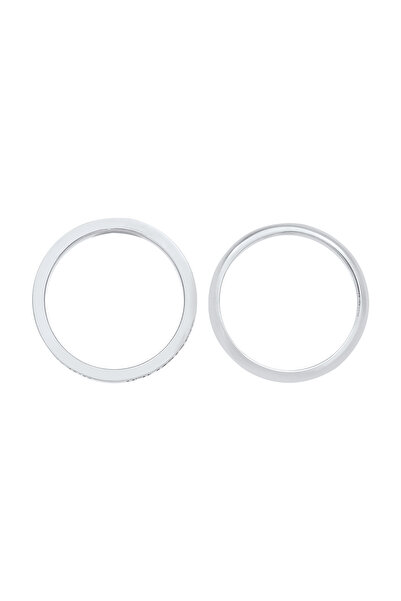 ELLI Dámský prsten, pamětní sada prstenů Basic Trend s krystaly ze sterlingového stříbra 925